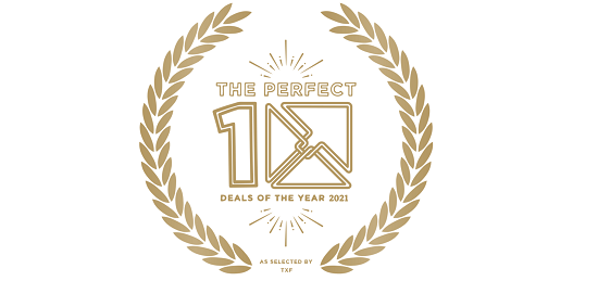 Ranked #1 lender in the TXF Sustainable Deals League Table for 2021 and 6  of our deals are in the TXF's Perfect 10 Deals of the Year